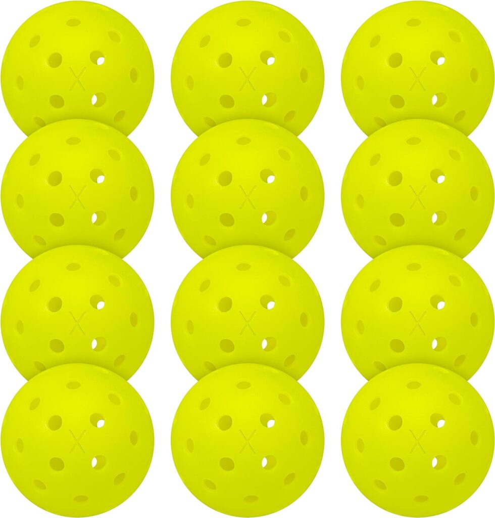 Franklin Sports Outdoor Pickleballs - X-40 Pickleball Balls - USA Pickleball (USAPA) Approved - Official US Open Ball - 3 Packs, 12 Packs, 36 Pickleball Buckets, 100 + 400 Bulk Packs of Pickleballs