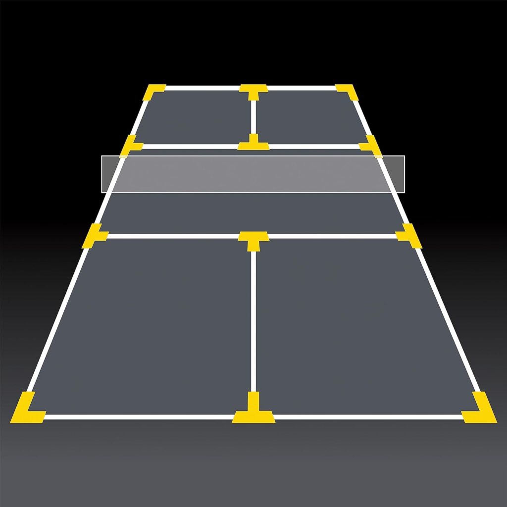 Franklin Sports Pickleball Court Marker Kit - Lines Marking Set with Tape Measure - Official Size Court Throw Down Markers