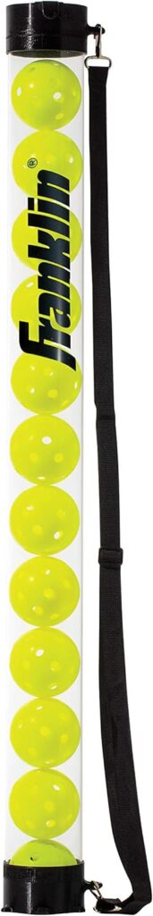 Franklin Sports Pickleball Retriever Tube + Ball Holder - 12 Ball Pickleball Ball Hopper + Picker Upper - Pickleball Accessories + Gear