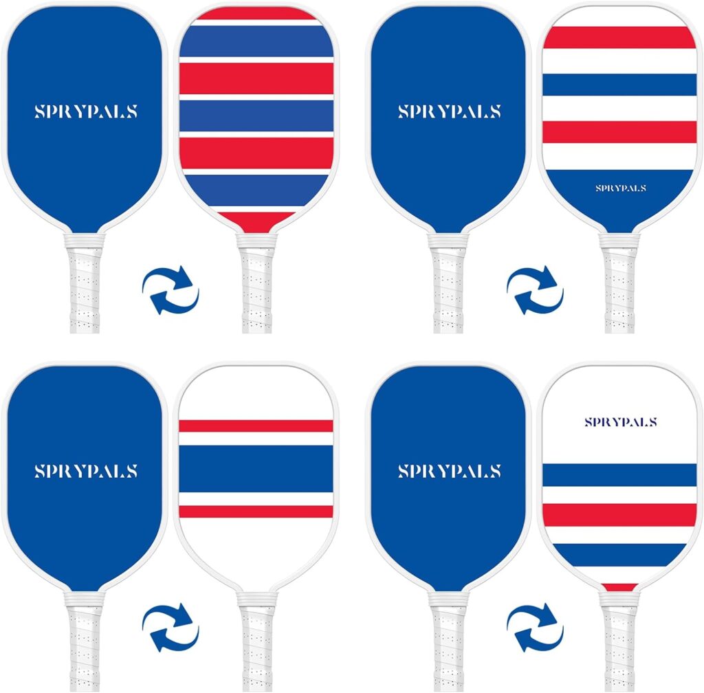 Pickleball Paddles,Sprypals Pickleball Set Premium Pickleball Paddle with Pickleball Balls  Carry Bag Great Pickle Ball Set for Beginners Pro Players