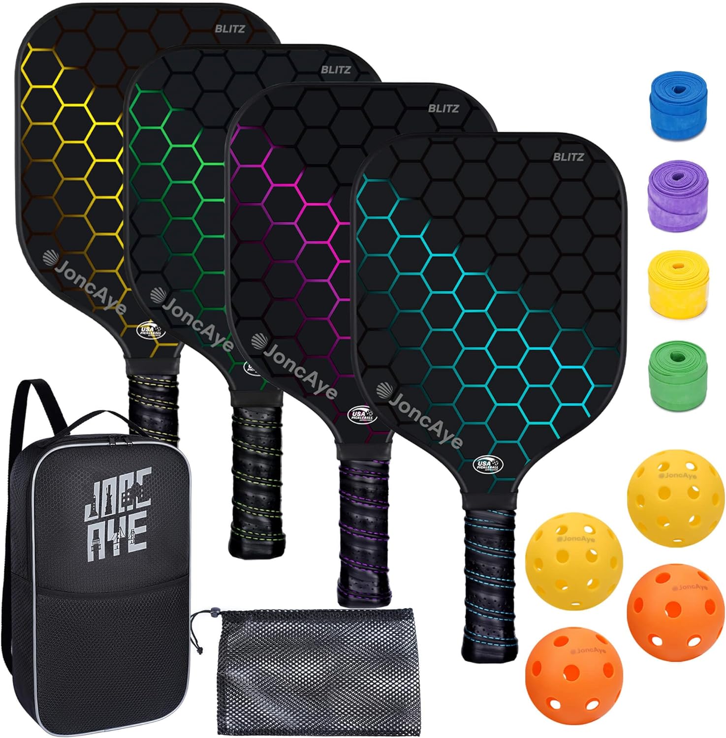 JoncAye Pickleball Paddles Set Review Pickleball Berty