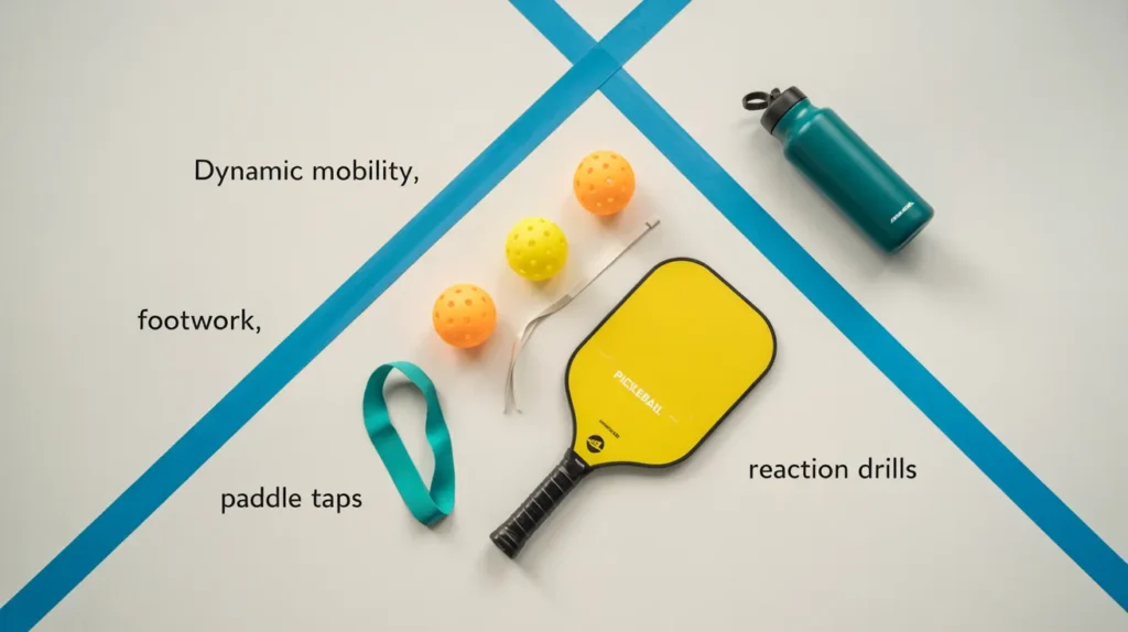 5-Minute Pickleball Warm Up Routine Layout