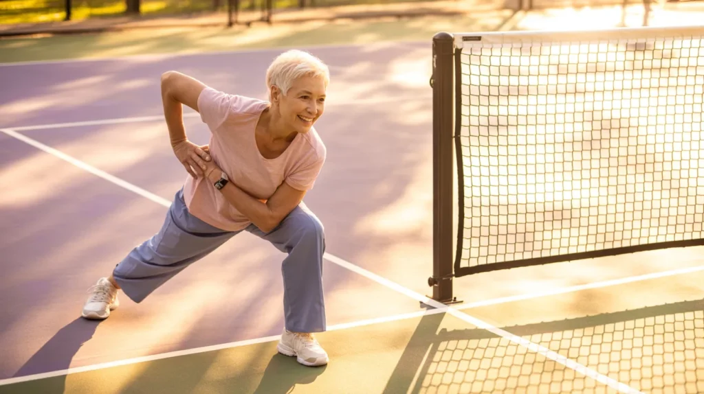 Senior-Friendly Pickleball Warm Up Variation